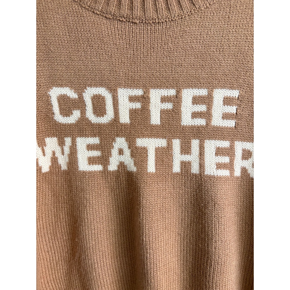 Panache Apparel Coffee Weather Sweater Brown Knit Pullover Womens Large - Picture 4 of 9